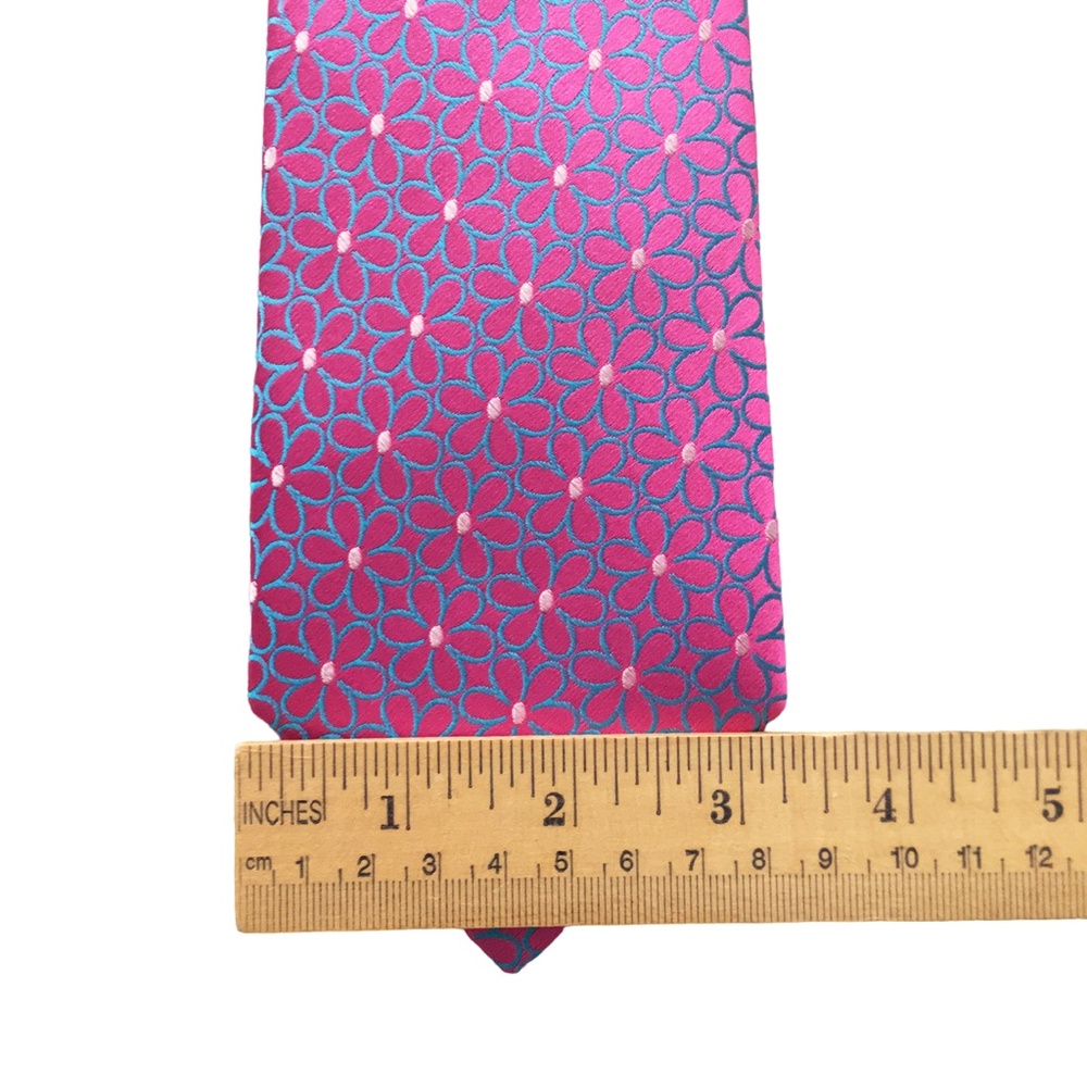 Ted Baker Flower Woven Silk Neck Tie Like New - Picture 6 of 7